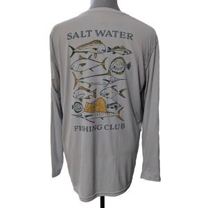 Vapor Apparel Graphic Fish Long Sleeve XL Salt Water Fishing UPF 50 New